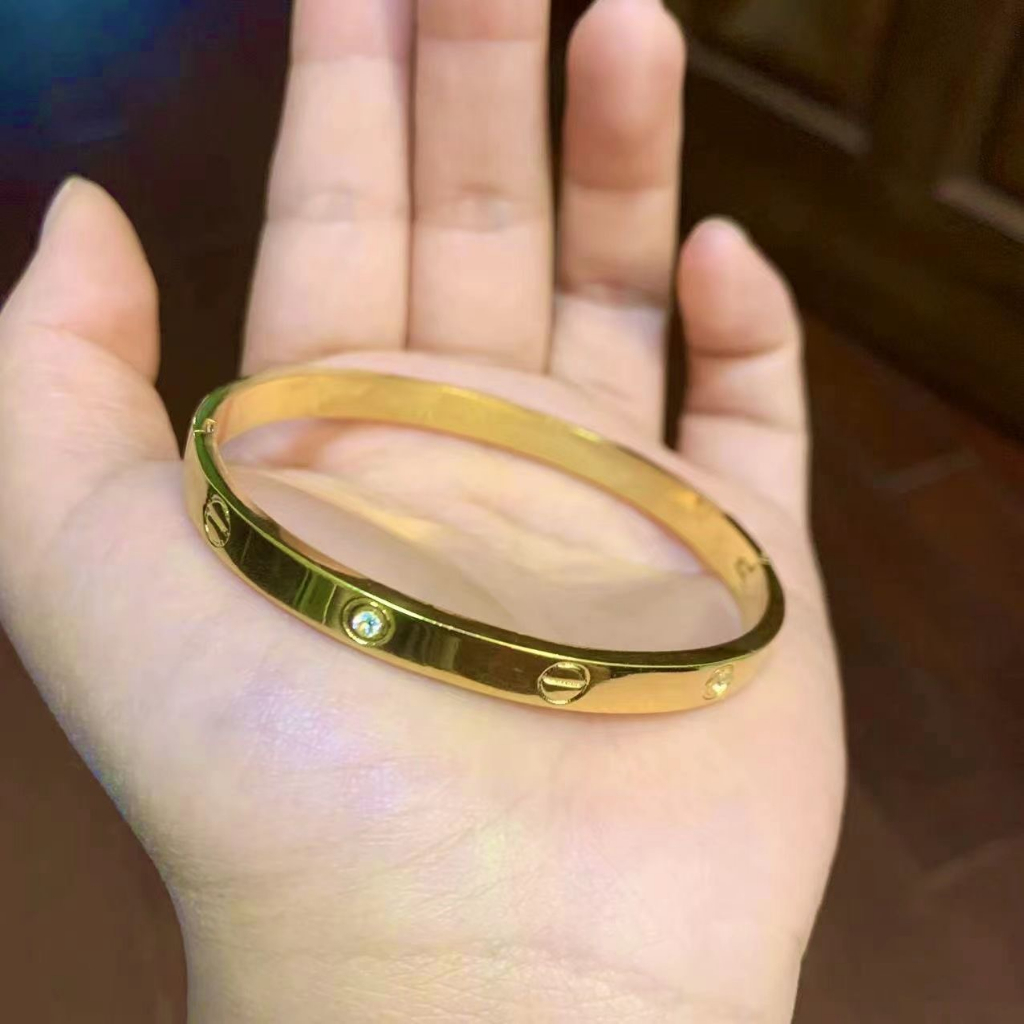 Vòng tay nữ, vòng tay nam có đính đá, chốt gài Bản Cao Cấp