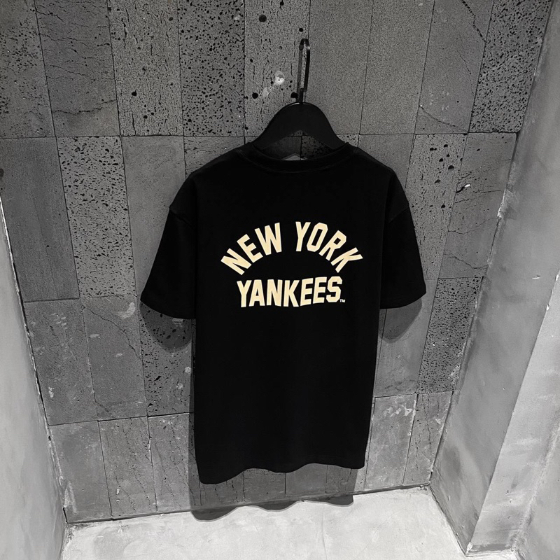 Áo Thun New Era Heavy Cotton New York Yankees Black  * New Era Chính Hãng Full Tem Tag