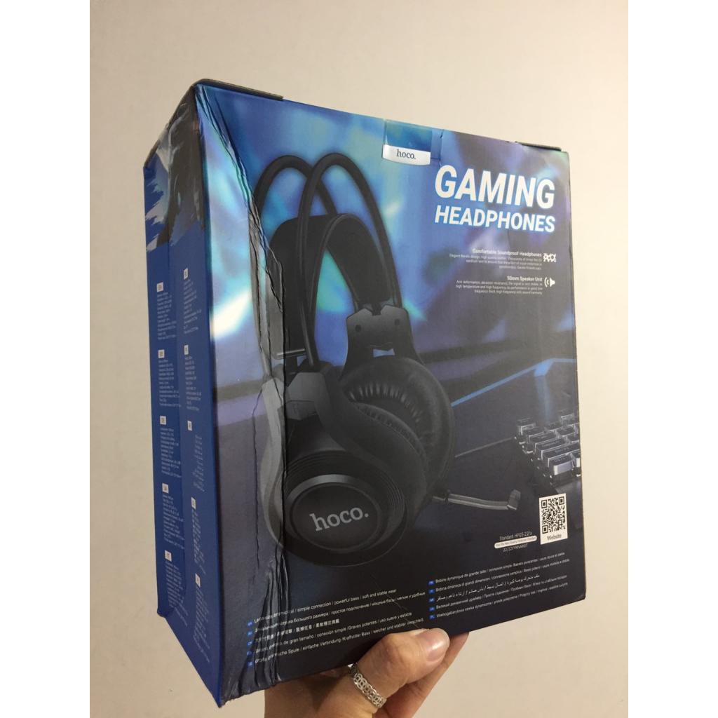 Tai nghe gaming chụp tai 1 chân cắm 3.5mm hoco W106