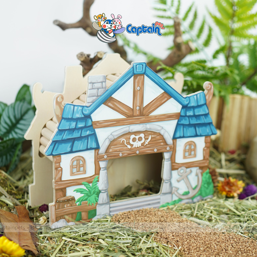 SWEETSUGAR Bộ trang trí chuồng Hamster cướp biển