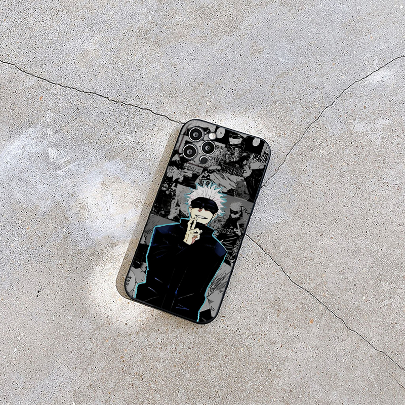 Ốp lưng cạnh vuông bảo vệ camera hình gojo satoru dành cho iphone 6/8/7/plus/x/xr/xsmax/11/12/13/14 pro max - q2167