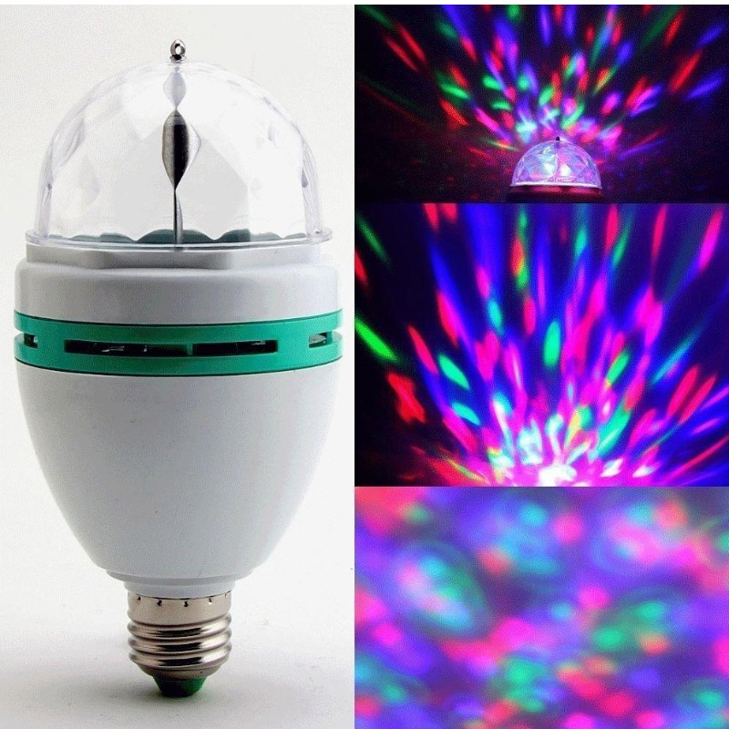 E27 3w led disco ánh sáng sân khấu ánh sáng dj disco pha lê