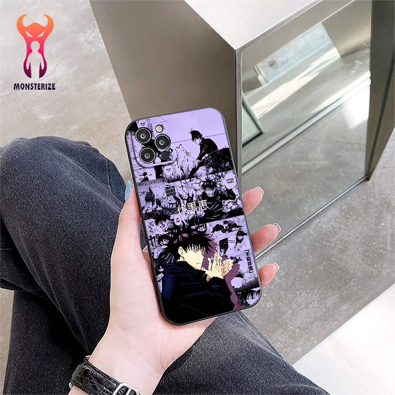 Ốp lưng cạnh vuông bảo vệ camera hình Fushiguro Megumi dành cho iphone 6/8/7/plus/x/xr/xsmax/11/12/13/14 pro max - q2177