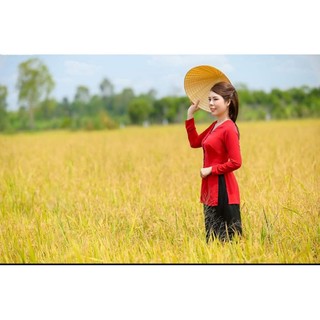 Vải may áo dài cao cấp- vải silk lụa màu đỏ đô [ khổ 1m 55]