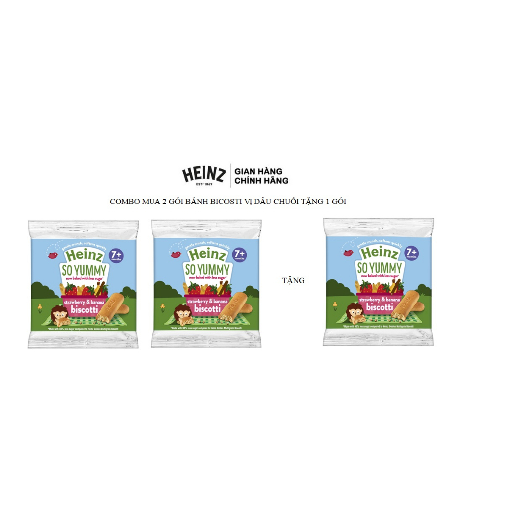 Combo mua 2 gói Bánh Ăn Dặm Vị Dâu & Chuối tặng 1 gói (Date: 31/05/2023)
