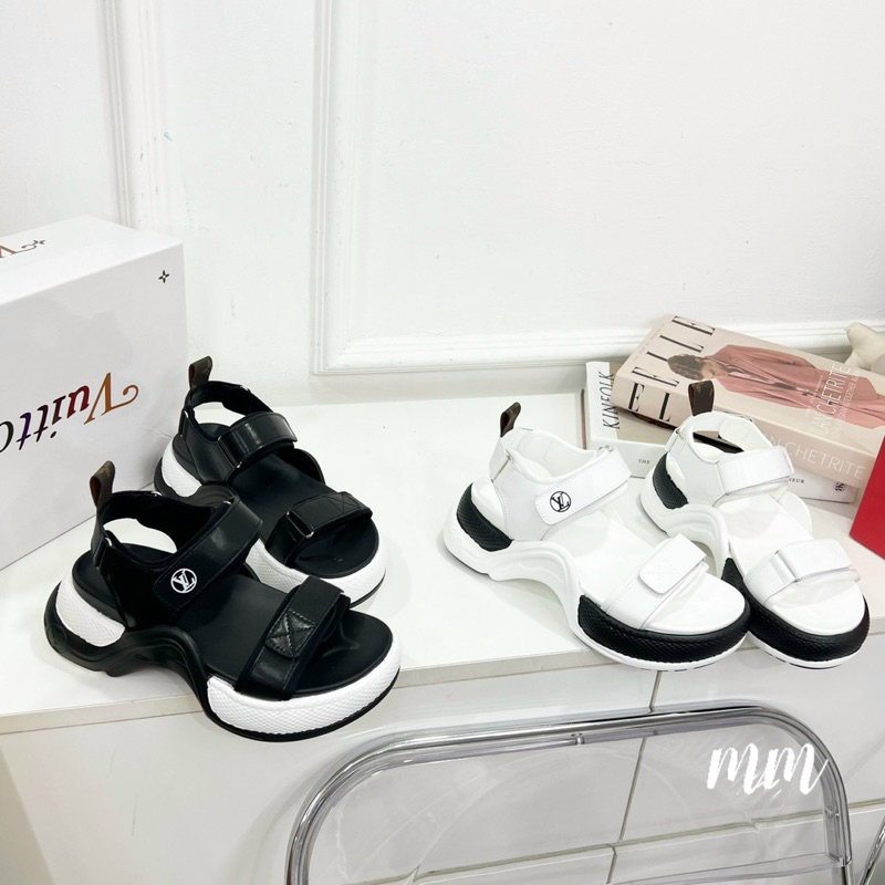 Sandal L.V Đế Cong Quai Da Hàng Fullbox - CERIHOUSE