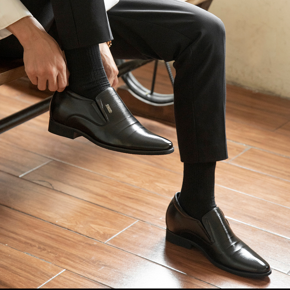 Giày lười nam tăng chiều cao da bò MULGATI Basic da bò - NG230-65