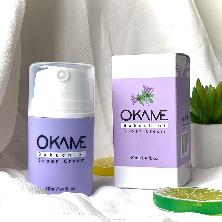 Kem dưỡng chống lão hóa săn chắc da Okame Bakuchiol Super Cream 40ml tăng sinh collagen cho da