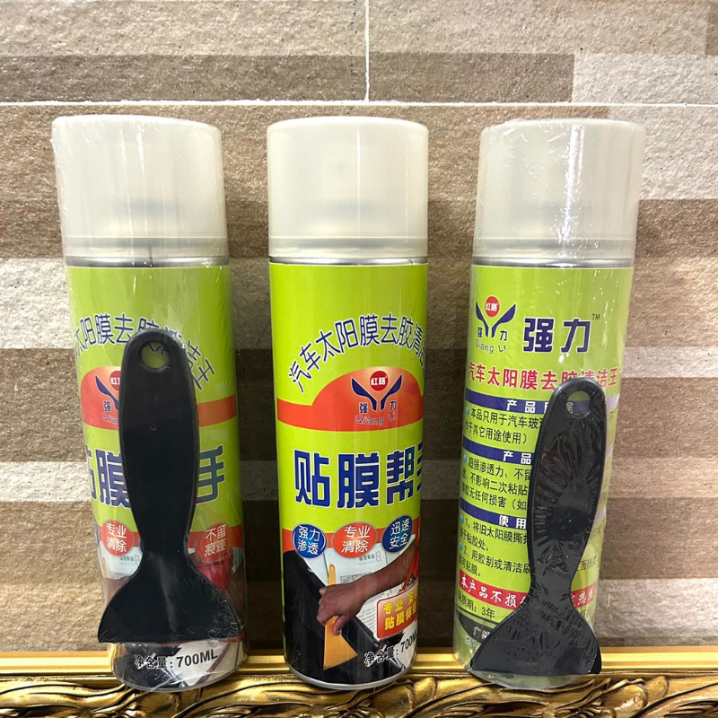 Dung dịch tẩy keo film cách nhiệt cho ô tô xe hơi hương chanh dung tích chai 500ml và bình xịt 700ml