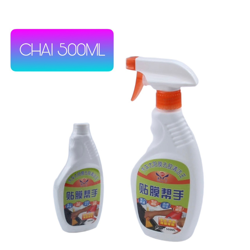 Dung dịch tẩy keo film cách nhiệt cho ô tô xe hơi hương chanh dung tích chai 500ml và bình xịt 700ml