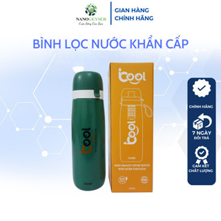 Bình lọc nước uống ngay bình sinh tồn ICOOL 600ml .Dụng cụ cầm tay di động khi đi dã ngoại bên ngoài. 3 màu sang trọng