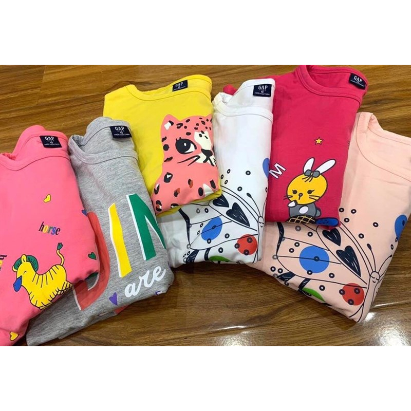 Bộ quần áo cotton dài tay G. A. P dư xịn cho bé gái - HAANH VNXK