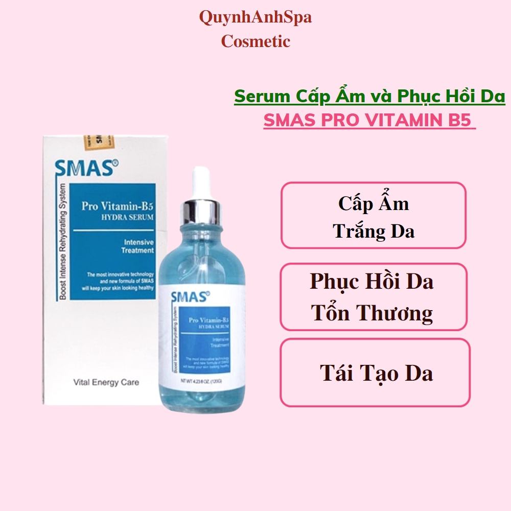 Serum Cấp Ẩm và Phục Hồi Da SMAS Pro Vitamin B5 Hydra Serum Tăng cường độ ẩm chống lão hóa da Quynhanhspa20 120g