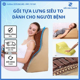 BẢO HÀNH 3 NĂM - Gối Chống Trào Ngược Dạ Dày. Gối Tựa Y Tế Dành Cho Người Bệnh 100% Cao Su Non Zuri Pillow