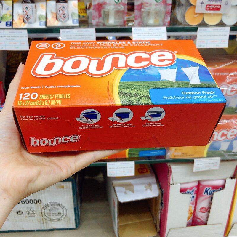 Giấy thơm quần áo Bounce 160 lá (hàng Mỹ) - có tách lẻ 40 tờ