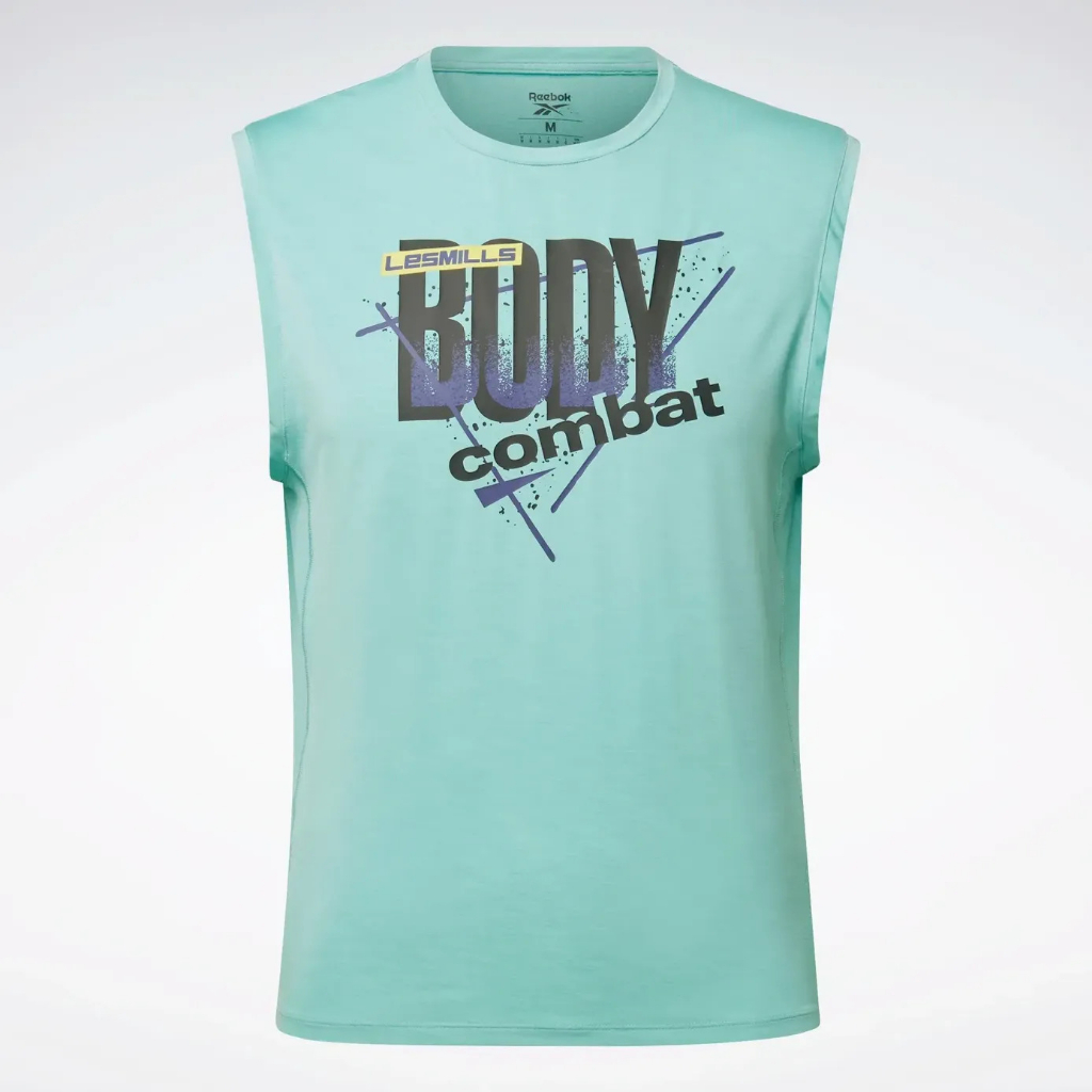 Reebok TRAINING Áo thun ba lỗ Tập luyện Nam Les Mills Activchill Body combat Tank Màu xanh lá HN6058
