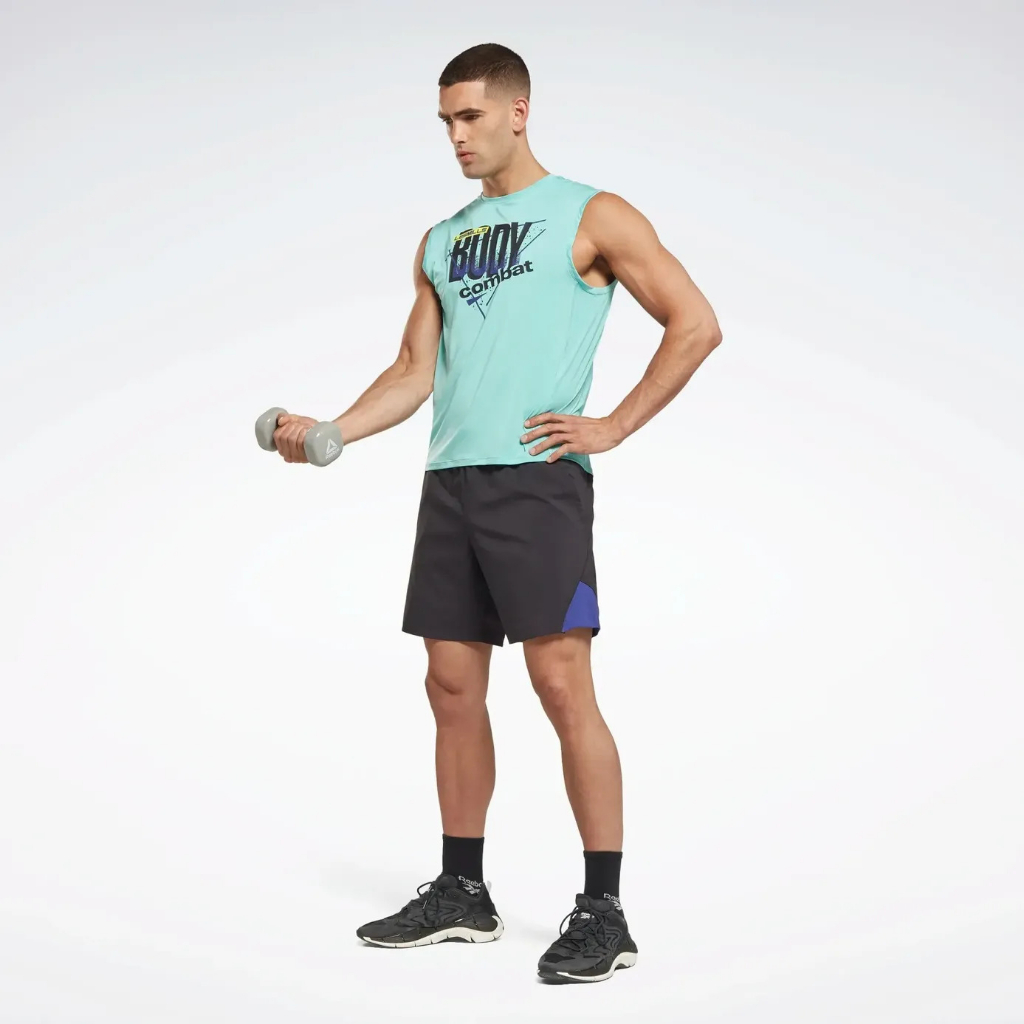 Reebok TRAINING Áo thun ba lỗ Tập luyện Nam Les Mills Activchill Body combat Tank Màu xanh lá HN6058