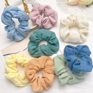 Dây cột tóc scrunchies màu sắc pastel