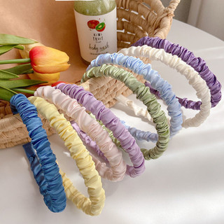 Bờm cài tóc vải nhún, lụa satin, băng đô cài đầu Hàn Quốc dễ thương