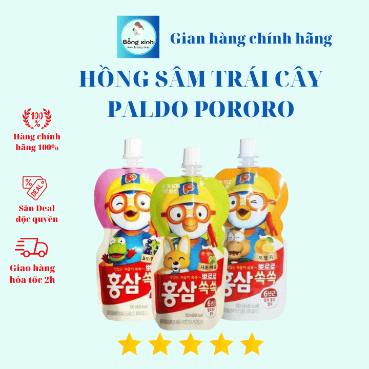 HỒNG SÂM TRÁI CÂY PALDO PORORO