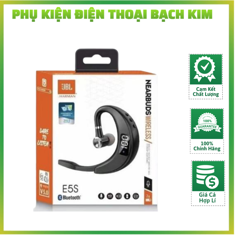 Tai Nghe Bluetooth E5S Không Dây 1 Bên - Âm Thanh Sống Động, Giọng Nói Trong - Lọc Tiếng Ồn
