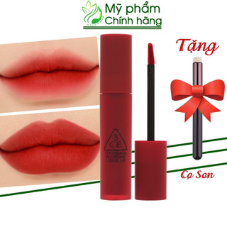 Son kem tint 3ce blurring liquid lip claret – màu đỏ anh đào đậm tôn da quyến rũ