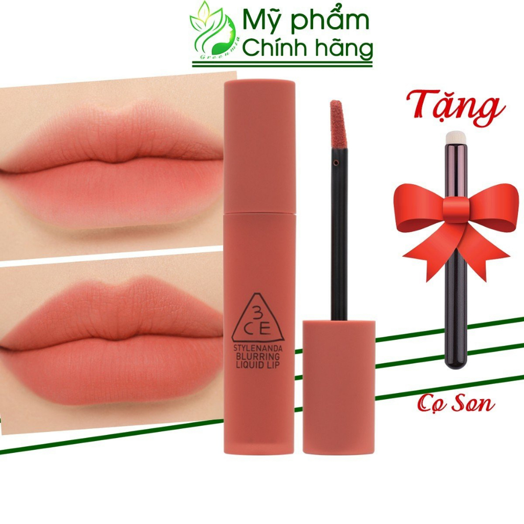 Son Kem Lì Tint 3CE Blurring Liquid Lip Stick Around – Màu Cam Hồng Đào Phai Bền Màu [CHÍNH HÃNG CHECK HIDDEN TAG]