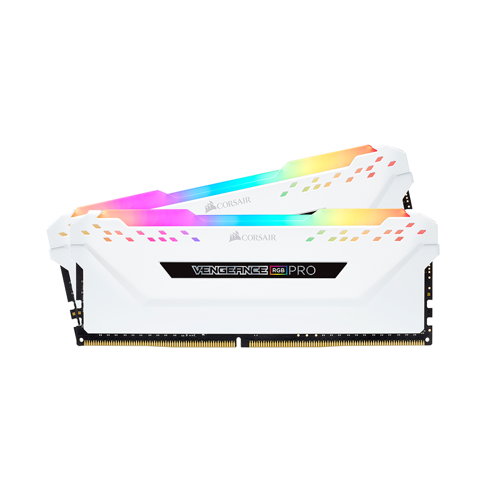 Bộ nhớ trong Corsair DDR4 Vengeance RGB PRO Heat spreader,RGB LED,3200MHz, CL16,16GB (2x8GB) trắng/CMW16GX4M2E3200C16W