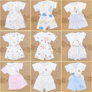 Bộ Đồ Sơ Sinh Cotton Ngắn Tay Cho Bé Trai Và Bé Gái Họa Tiết Dễ Thương