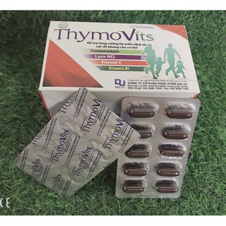 THYMOVITS - Tăng cường hệ miễn dịch với vitamin c, lysin hcl, B1, thymomodulin