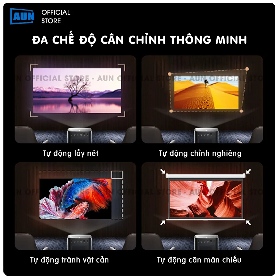 Máy chiếu thông minh Aun New U1 - độ nét fullHD có chuẩn hỗ trợ 4k