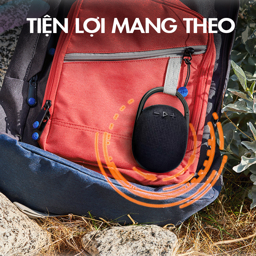 Loa Bluetooth Dã Ngoại Clip 4- Có Móc Treo Tiện Dụng - Hỗ trợ Thẻ Nhớ/USB