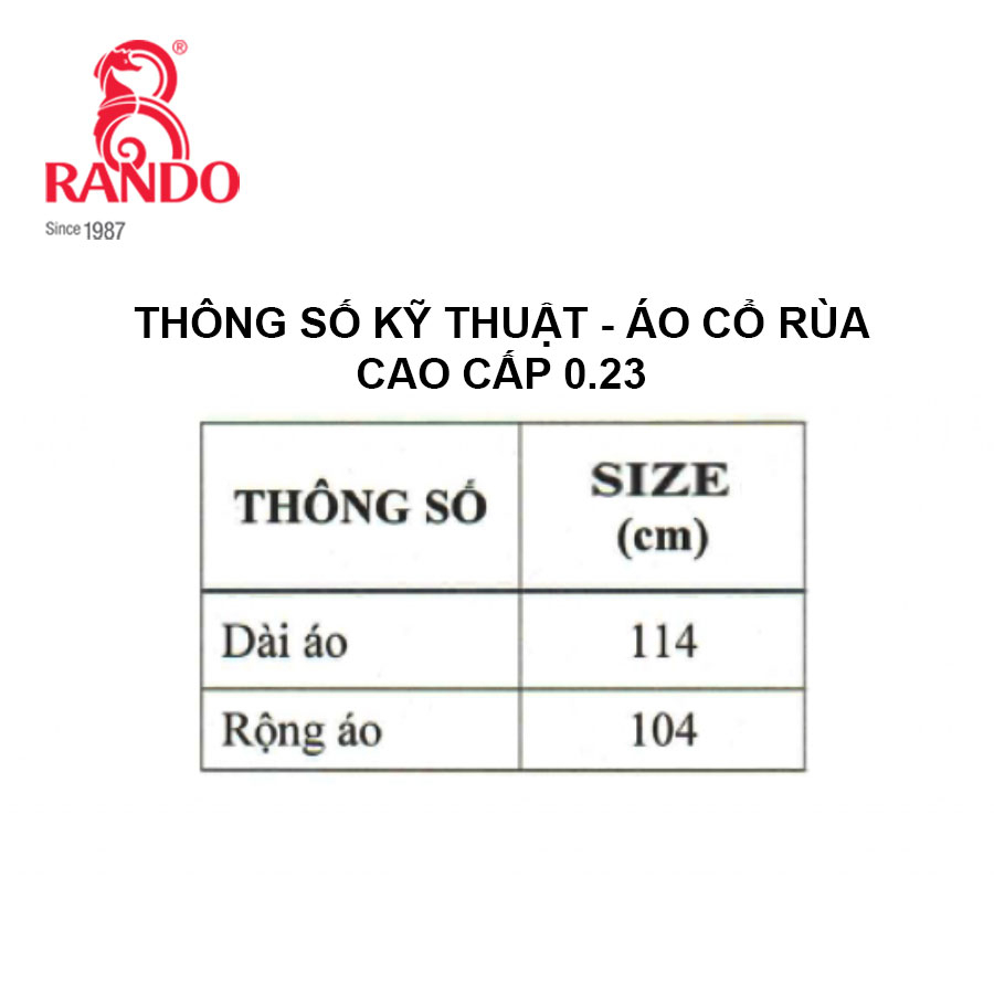 Áo Mưa Cổ Rùa Cao Cấp 0.23 Chính Hãng Rando