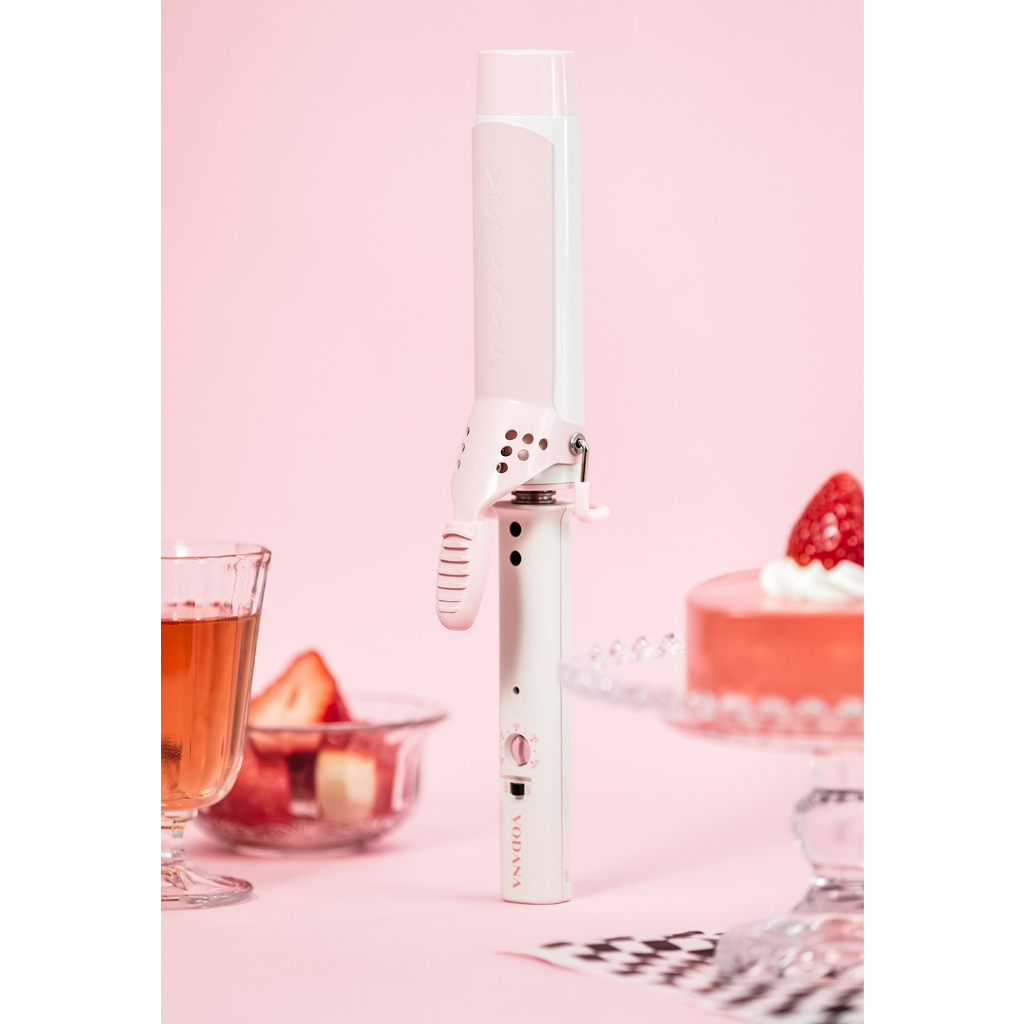 VODANA Máy uốn tóc 36mm Glam wave curling iron Strawberry Cream Hàn Quốc