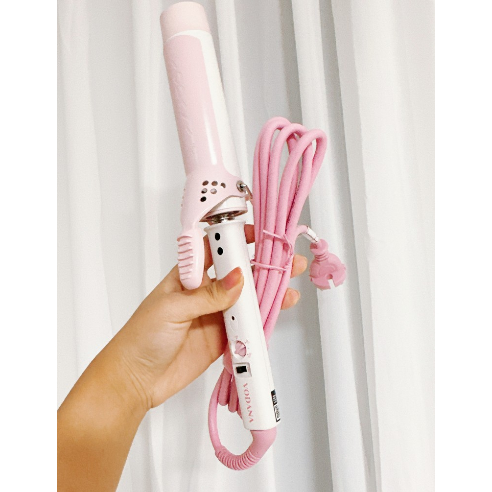 VODANA Máy uốn tóc 36mm Glam wave curling iron Strawberry Cream Hàn Quốc