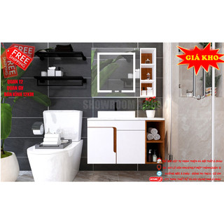 Tủ gương lavabo,tủ kệ nhà vệ sinh chịu nước nhựa pvc pimocat cao cấp bảo hành 5 năm