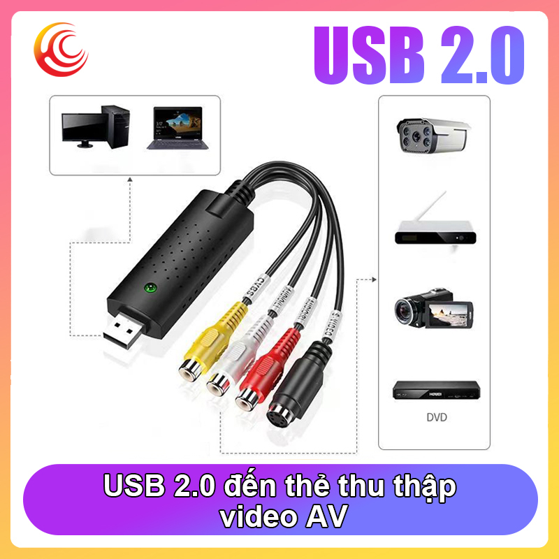 Thẻ thu USB một chiều để lưu video và âm thanh USB 2.0 cho video DVR TV DVD