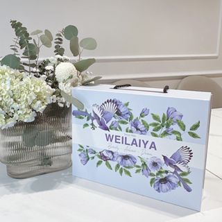 Set quà tặng Sữa tắm nước hoa và Kem Body trắng da Weilaiya kèm thiệp.