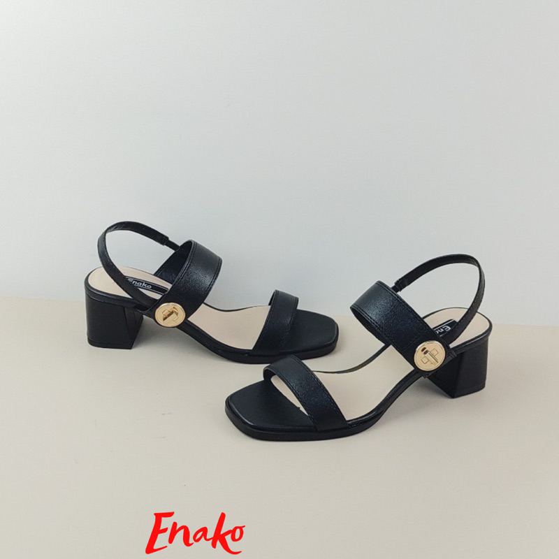 Giầy cao gót nữ Enako Tp13712- sandal mũi vuông gót cao 5cm