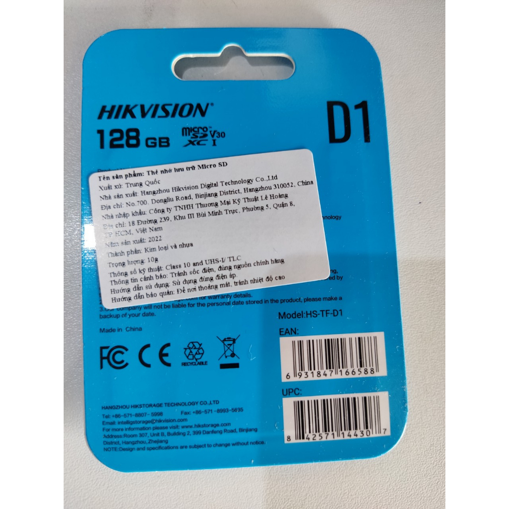 Thẻ Nhớ Micro SD Hikvision 128Gb Class 10 - Hàng Chính hãng