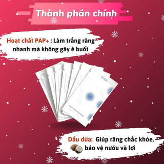 [QUÀ TẶNG Smilee Extra LIVE Hannah] 3 Miếng Dán Trắng Răng Smilee, Công nghệ PAP +