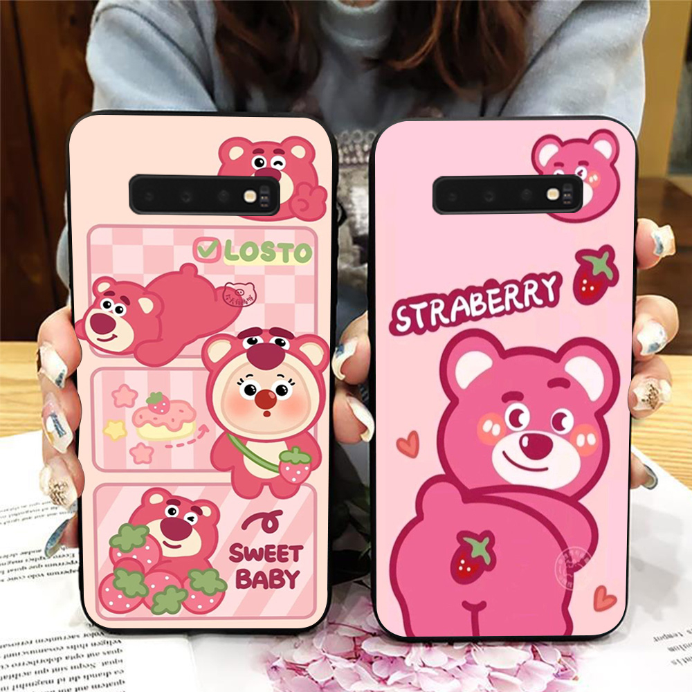 Ốp lưng Samsung s10 / ss s10 5g / ss s10 plus / ss s10+ in hình gấu dâu siêu cute,dễ thương