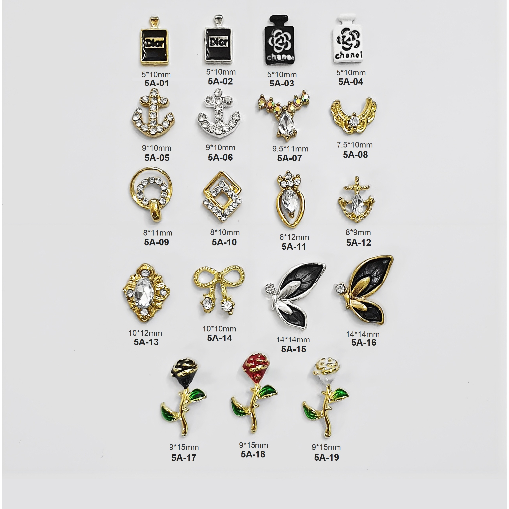 Cặp Charm Đính Đá Trang Trí Móng 5A