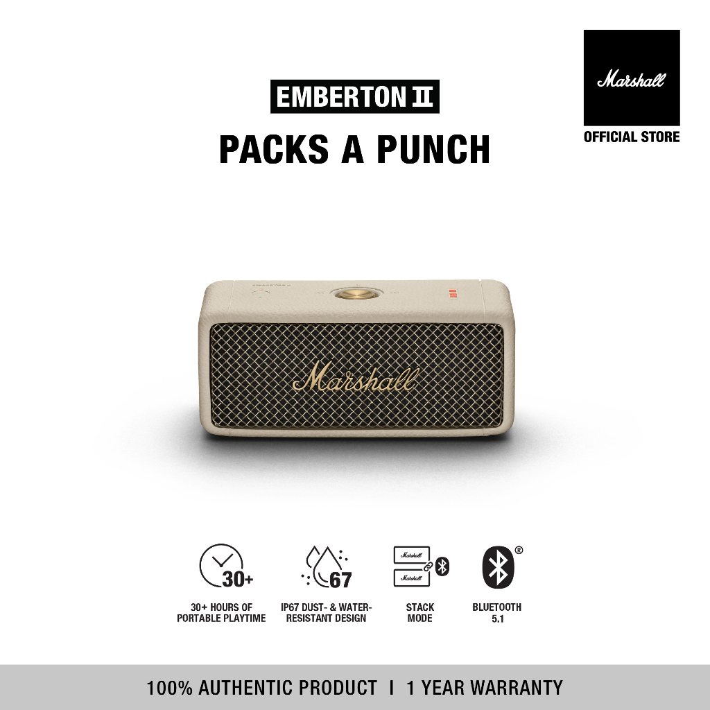 Marshall Emberton Loa bluetooth di động Loa không dây chất lượng cao