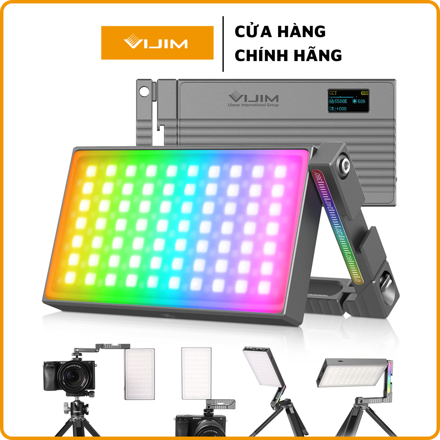 VIJIM R70 RGB (2700K - 8500K) - Đèn LED Trợ Sáng Quay Phim / Chụp Ảnh, Đổi Màu RGB | Hàng Chính Hãng
