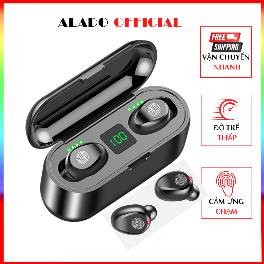 Tai Nghe Không Dây Bluetooth Thể Thao F9 TWS 5.0 Nghe Nhạc, Chơi Game Độ Trể Thấp - F9 konta_store