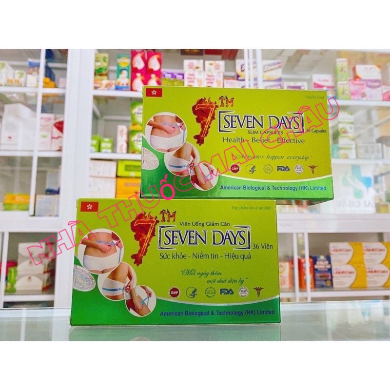 CHÍNH HÃNG viên uống giảm cân SEVEN DAYS Sức khỏe- Niềm tin- Hiệu quả (mỗi vỉ 12 viên nang mềm)