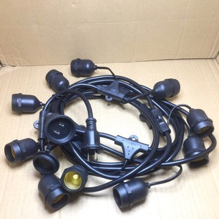 DÂY ĐUÔI ĐÈN KÍN NƯỚC E27 5 Mét 10 ĐUÔI (E27) - LÕI ĐỒNG