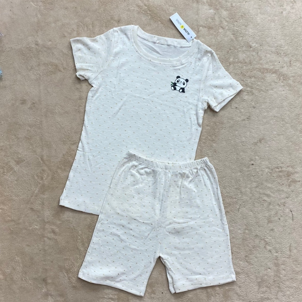 Bộ quần áo thun cộc tay cho bé 4LOVA chất cotton mềm mại thoáng mát size đại 28-38kg KID181