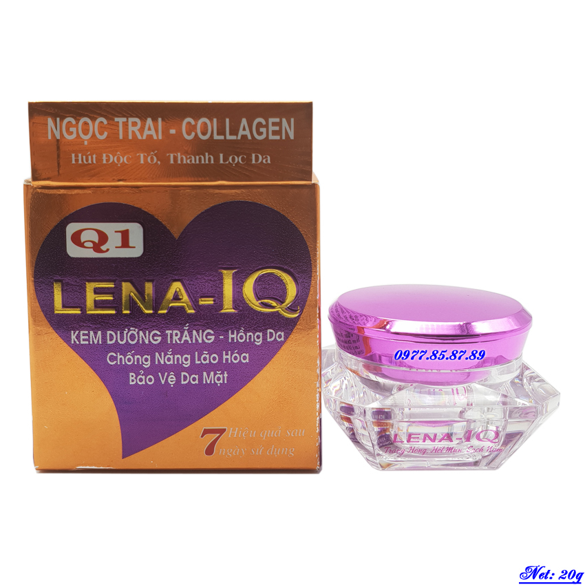 Kem dưỡng da trắng hồng Q1 LENA IQ chống nắng ngăn lão hóa bảo vệ da 20g